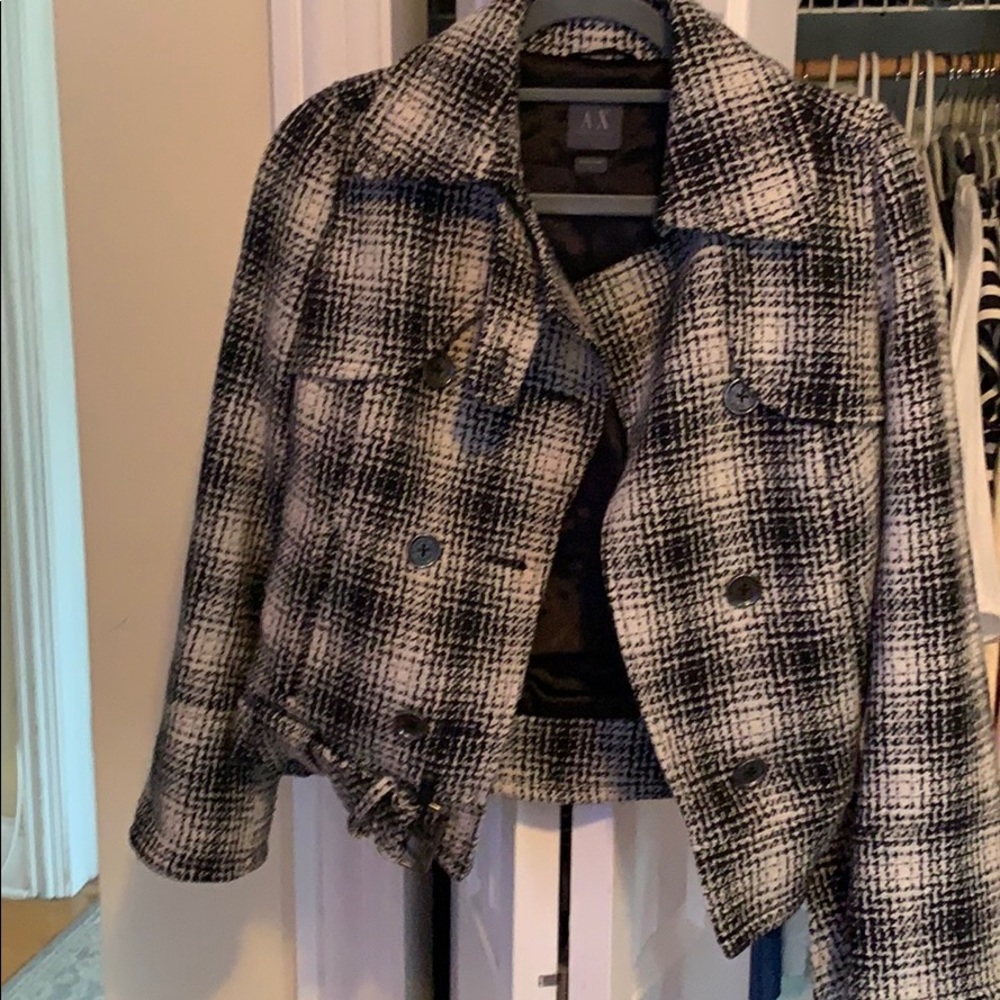 Armani Exchange Plaid Jacket